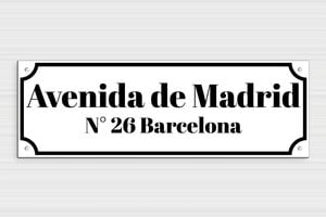 Placas con Nombre de Calle - PVC - undefined - blanc-noir - screws - es-cartel-calle-001-4-1747824940691