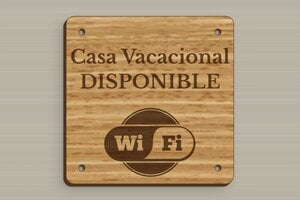 Placas de Madera para Puerta  - Madera - undefined - chene - holes-only - es-cartel-casa-vacacional-003-5-1747825206099