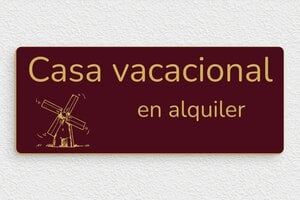 Placas para Apartamento Turístico - PVC - undefined - bordeau-or - none - es-cartel-casa-vacacional-005-1-1747825262245