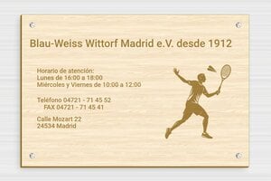 Placas Deportivas - Madera - undefined - erable - screws - es-cartel-club-deportivo-004-1-1747880963842