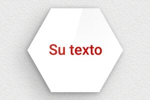 Placas Hexagonales - Plexiglás - undefined - blanc-rouge - none - es-cartel-color-blanco-003-4-1747889832291