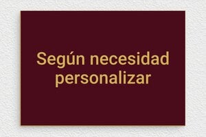 Placas por Color - PVC - undefined - bordeau-or - none - es-cartel-color-burdeos-003-3-1747889279406