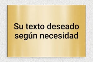 Placas Rectangulares - PVC - undefined - or-brosse-noir - none - es-cartel-color-dorado-003-3-1747889400483