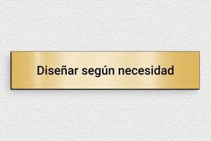 Placas Doradas - PVC - undefined - or-brosse-noir - none - es-cartel-color-dorado-004-2-1747889415361