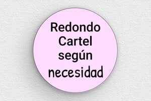 Placas Redondas - PVC - undefined - custom - none - es-cartel-color-rosa-003-4-1747889606290