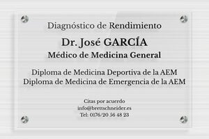 Placas para Médicos - Plexiglás transparente - undefined - transparent - screws-spacer - es-cartel-consultorio-medico-001-5-1747881753114