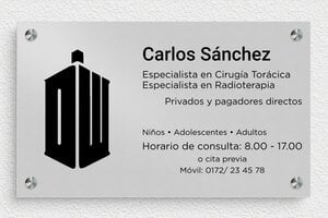 Placas para Médicos - Aluminio - undefined - anodise - screws-spacer - es-cartel-consultorio-medico-004-1-1747881854456