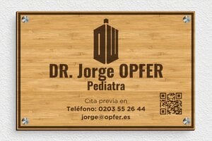 Placas para Médicos - Madera - undefined - bambou - screws-spacer - es-cartel-consultorio-medico-004-2-1747881861408