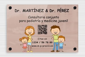 Placas para Médicos - Plexiglás - undefined - miroir-rose-noir - screws-caps - es-cartel-consultorio-medico-004-5-1747881889005