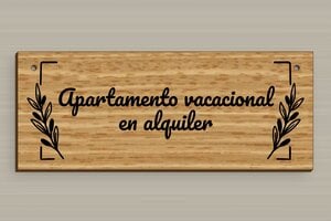 Placas para Apartamento Turístico - Cartel indicador hacia la recepción - undefined - chene - holes-only - es-cartel-de-apartamento-vacacional-002-1-1747825141167