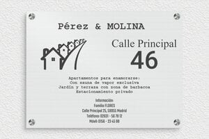 Placas para Apartamento Turístico - Aluminio - undefined - brosse - screws-spacer - es-cartel-de-apartamento-vacacional-004-5-1747825257260