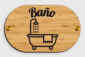 Carteles de Baño - Cartel de madera para el baño - undefined - bambou - screws-caps - es-cartel-de-bano-003-1-1747823596854
