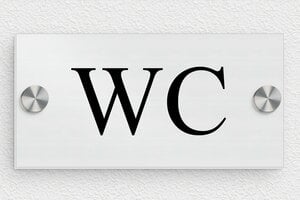 Señalética para Hotel - Cartel de WC de Aluminio - undefined - brosse - screws-caps - es-cartel-de-bano-004-3-1747818162719