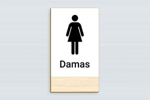 Carteles de Baño - Cartel de WC de madera para damas - undefined - erable - glue - es-cartel-de-bano-005-1-1747823535443