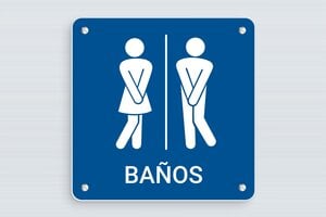 Carteles de Baño - Cartel de WC - PVC - Azul - 150 x 150 mm - undefined - bleu-blanc - screws - es-cartel-de-bano-008-1-1747823360263