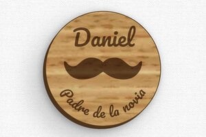 Placas Redondas - Insignia Madera - Imán - undefined - chene - badge - es-cartel-de-boda-004-3-1747824052171