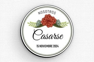 Placas Identificativas con Imán - Insignia PVC - Imán - undefined - gris-noir - badge - es-cartel-de-boda-006-3-1747824044976