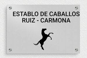 Placas para Caballos - Aluminio - undefined - anodise - screws-spacer - es-cartel-de-establo-de-caballos-007-1-1747819024947