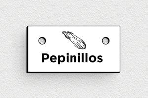 Carteles para Jardín - PVC - undefined - blanc-noir - holes-only - es-cartel-de-pepinillos-002-1-1747822197087