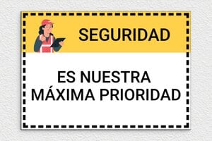 Señales de Obligación - Cartel 'La seguridad es nuestra prioridad' - undefined - custom - glue - es-cartel-de-seguridad-011-3-1747819691842