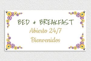 Placas para Puerta de Entrada - Cartel de desayuno - undefined - custom - screws-caps - es-cartel-de-vacaciones-003-3-1747825188370