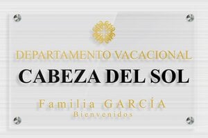 Placas para Puerta de Entrada - Plexiglás transparente - undefined - transparent - screws-spacer - es-cartel-departamento-vacacional-001-4-1747825120623