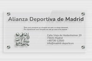 Placas Deportivas - Plexiglás transparente - undefined - transparent - screws-spacer - es-cartel-deporte-club-002-5-1747880900988