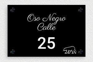 Placas con Dirección para Casa - PVC - undefined - noir-blanc - screws-caps - es-cartel-direccion-casa-012-1-1747821982562