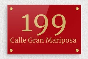 Placas con Dirección para Casa - Plexiglás - undefined - rouge-or - screws - es-cartel-direccion-casa-050-2-1747822054106