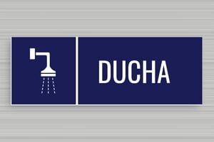 Fijaciones para Placas - Señalización de Duchas - undefined - bleu-marine-blanc - glue - es-cartel-ducha-004-3-1747818981244
