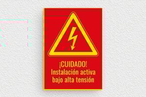 Señales de Riesgo Eléctrico - Cartel 'No tocar' - undefined - rouge-jaune - glue - es-cartel-electrico-001-1-1747825006099