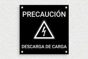 Señales de Riesgo Eléctrico - Cartel 'Peligro, productos corrosivos' - undefined - noir-blanc - screws - es-cartel-electrico-001-5-1747825038164
