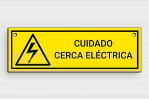 Señales de Riesgo Eléctrico - Cartel para Armario Eléctrico - undefined - jaune-noir - holes-only - es-cartel-electrico-002-5-1747825069788
