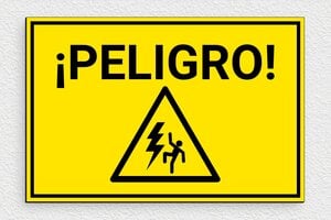 Señales de Riesgo Eléctrico - Cartel de Voltaje - undefined - jaune-noir - glue - es-cartel-electrico-003-2-1747825087519