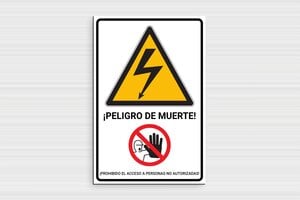 Placas de Características Industriales - Cartel 'Cables de Alta Tensión, Peligro de Muerte' - undefined - custom - glue - es-cartel-electrico-004-3-1747901091207