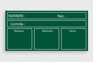 Placas para Caballos - PVC - undefined - vert-sapin-blanc - glue - es-cartel-establo-caballo-007-3-1747819124472