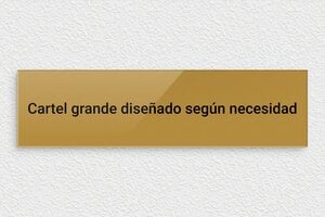 Placas Grandes - Plexiglás - undefined - or-fonce-noir - none - es-cartel-grande-001-5-1747890170051