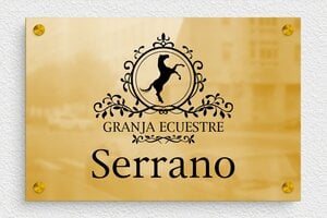 Placas para Caballos - Latón - undefined - poli - screws-spacer - es-cartel-granja-caballo-008-1-1747819028073