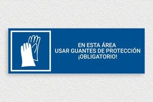 Señales de Seguridad - Cartel 'Uso obligatorio de guantes' - undefined - bleu-blanc - glue - es-cartel-guantes-seguridad-010-3-1747819738536