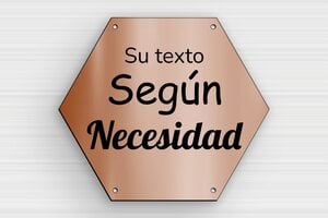 Placas Hexagonales - PVC - undefined - cuivre-noir - holes-only - es-cartel-hexagonal-002-3-1747889919516