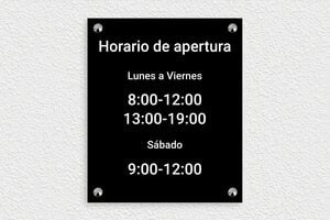 Fijaciones para Placas - PVC - undefined - noir-blanc - screws-caps - es-cartel-horario-apertura-003-2-1747818599271
