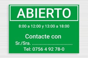 Fijaciones para Placas - PVC - undefined - vert-blanc - none - es-cartel-horario-negocio-003-5-1747818843478