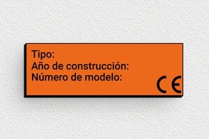 Placas Industriales - PVC - undefined - orange-noir - none - es-cartel-industrial-001-5-1747825321670