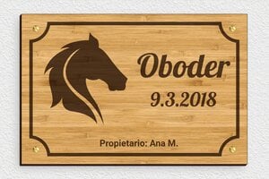 Placas para Box de Caballo - Madera - undefined - bambou - screws - es-cartel-para-caballo-006-3-1747819069354