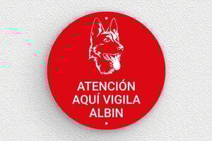 Carteles "Cuidado con el Perro" - Cartel Redondo 'Perro Guardián' - undefined - rouge-blanc - screws - es-cartel-perro-001-5-1747824126314