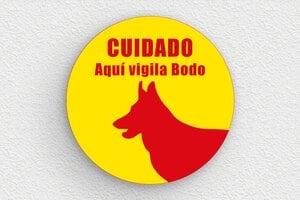 Carteles "Cuidado con el Perro" - Cartel 'Cuidado, perro peligroso' - undefined - jaune-rouge - glue - es-cartel-perro-002-4-1747824261039
