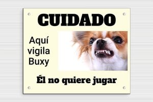 Carteles para Perros - Cartel 'Cuidado, perro malhumorado' - undefined - custom - screws - es-cartel-perro-004-4-1747824541540