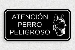 Carteles "Cuidado con el Perro" - Cartel 'Cuidado con el perro peligroso' - undefined - noir-blanc - glue - es-cartel-perro-006-1-1747824195216
