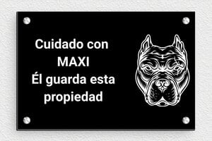 Carteles "Cuidado con el Perro" - Cartel 'Cuidado, perro peligroso' - undefined - custom - screws - es-cartel-perro-008-1-1747824271848