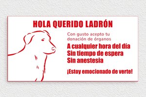 Carteles para Perros - Cartel 'Cuidado, perro peligroso' - undefined - blanc-rouge - glue - es-cartel-perro-peligroso-001-3-1747824559614
